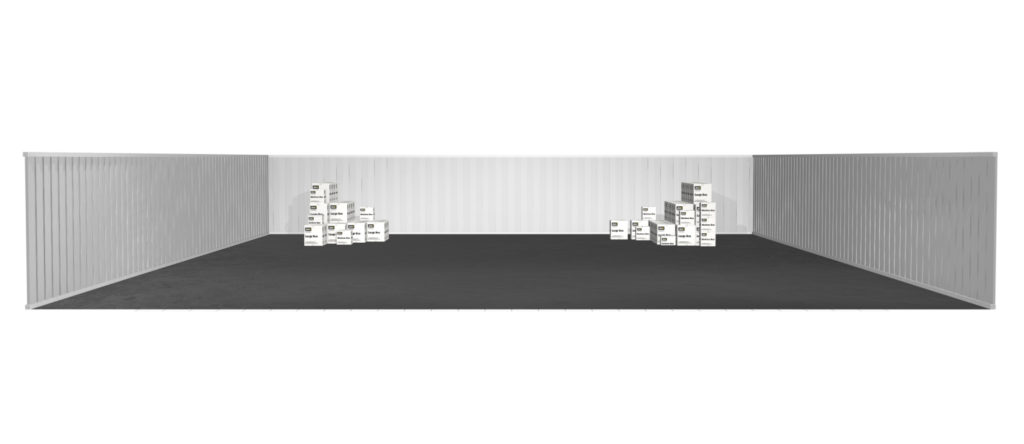 1000 sq ft Unit with some boxes