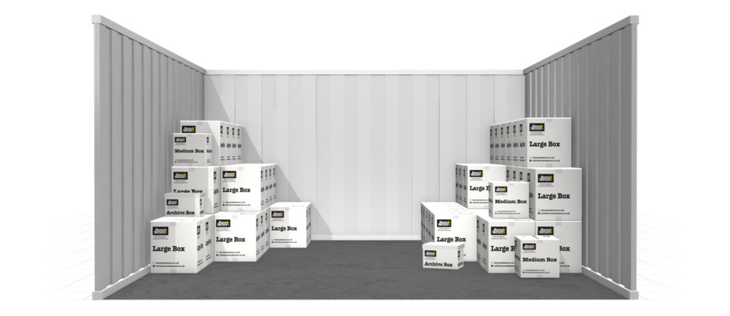 175 sq ft Unit with some boxes