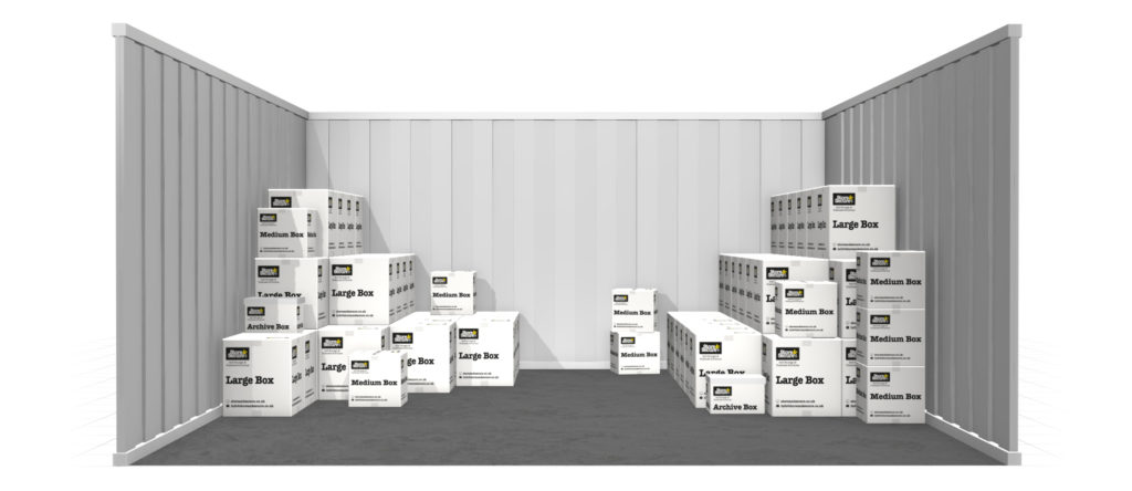 200 sq ft Unit with some boxes