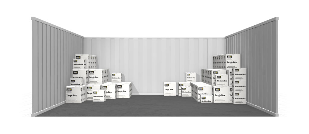 300+ sq ft Unit with some boxes