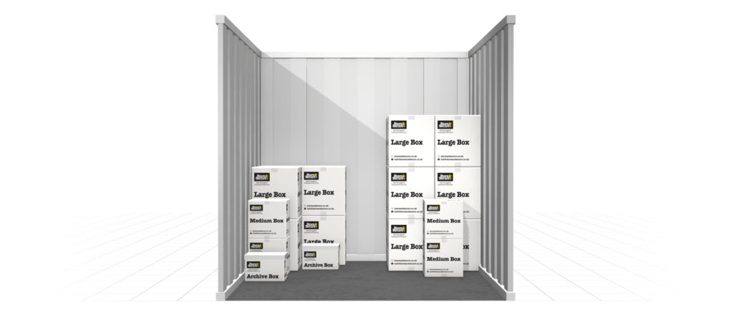 50 sq ft Unit with some boxes