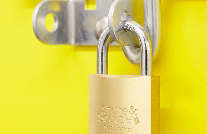 Self-storage unit in Poole locked with a Store & Secure padlock.